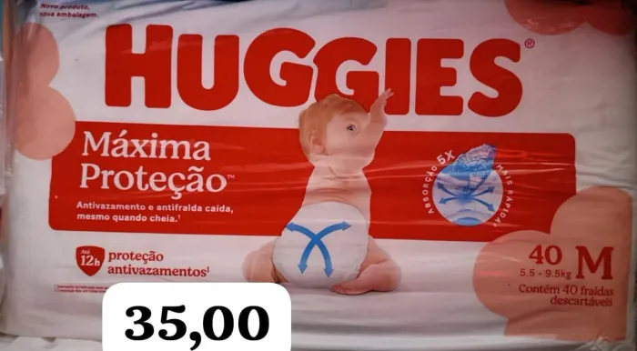 Fraldas descartáveis tamanho M
