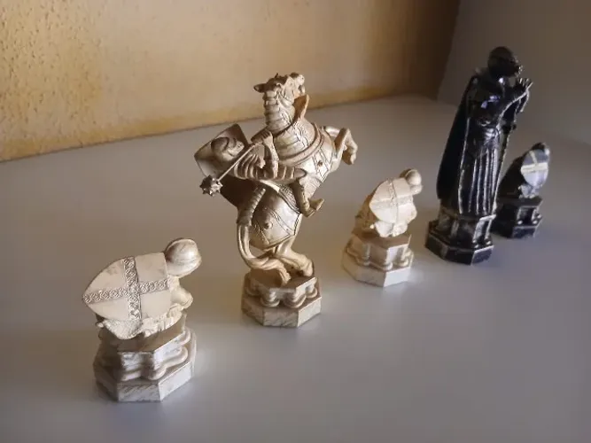 Peças colecionáveis Harry Potter Xadrez e Ampulheta