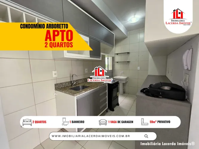 Condomínio Arboretto - Apartamento 2 Quartos com Varanda Gourmet e Vista Ampla