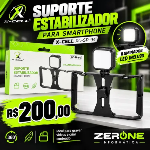 Suporte estabilizador com iluminador led