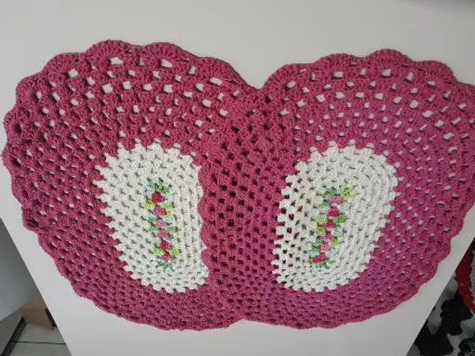 Tapete de crochê o par 60 reais 