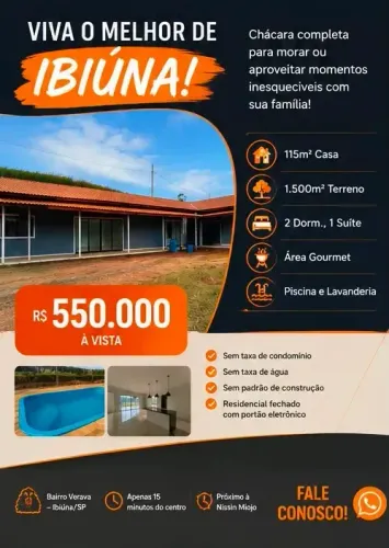 Viva com mais qualidade de vida em uma chácara completa em Ibiúna, com 1.500m² de terreno,