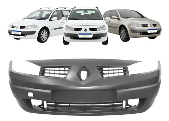 Parachoque Renault Megane 2006 07 08 09 10 11 12 2013 Preto Liso Para Pintura