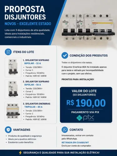 Kit disjuntores novos