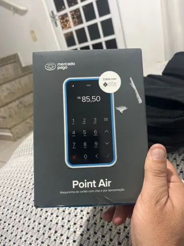 Maquininha Mercado Pago Point Air Nova Lacrada com NFC e Pix