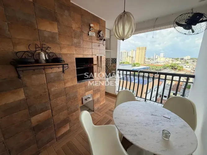 Apartamento de 69 m² com 2 quartos, suíte e sacada gourmet à venda na Cremação, Belém