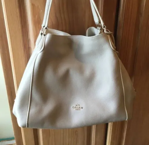 Bolsa de couro feminina Coach Edie