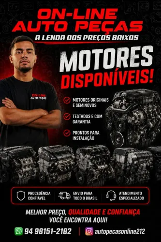 Motores de carros em geral lacrados originais