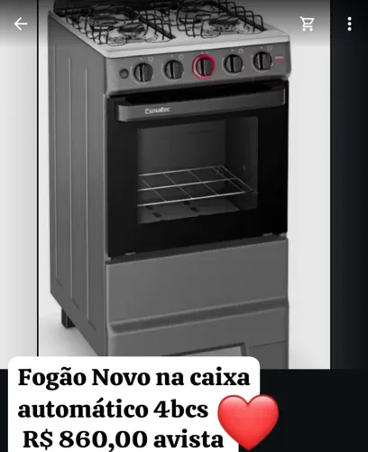 Fogão Esmaltec automático Novo na caixa