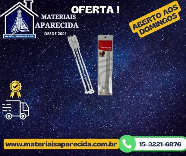 Escova para Canudo 3un 22,5cm Tijucas