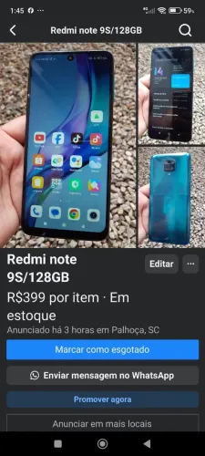 Redmi note 9s/128GB