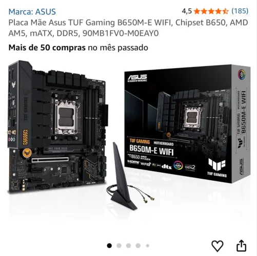 Placa-Mãe ASUS TUF Gaming B650M-E,