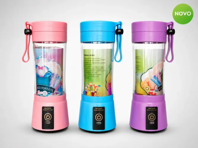 Mini Liquidificador Portátil Recarregável USB Mixer Shake Smoothie 4600mAh