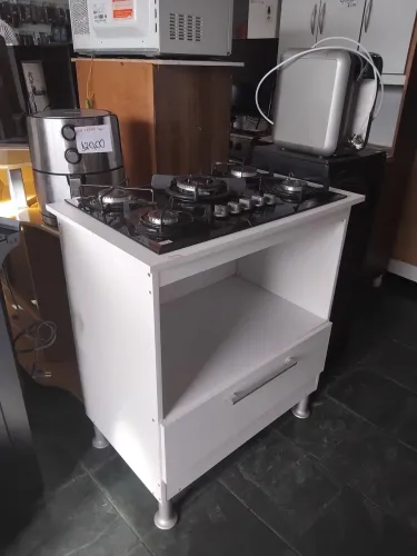 Fogão cooktop 5 bocas Philco usado + balcão suporte usado 