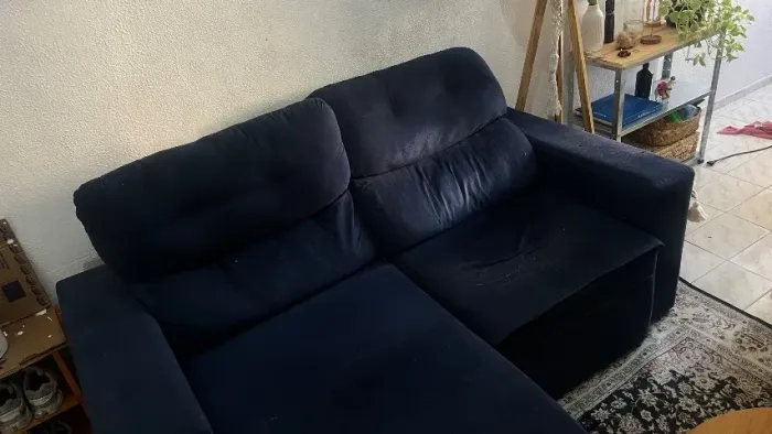 Sofá Cama (Azul marinho fofo!)