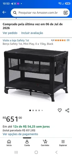 Berço portátil Safety NOVO