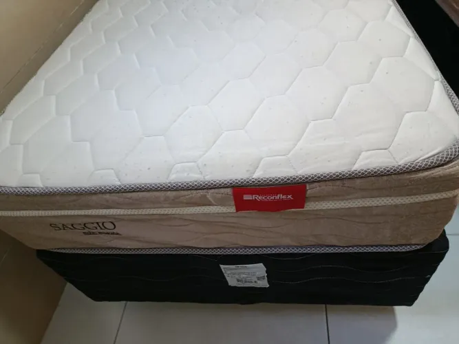 Cama box solteiro base + colchão
