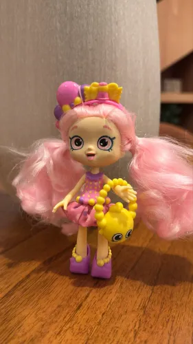 Boneca Shopkins Chiclélia (Bubbleisha) Rara + Bolsinha