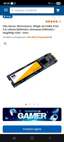 Ssd nvme 256Gb