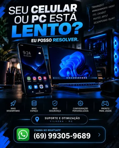 Otimização de Celular e PC | Limpeza, Desempenho e Jogos