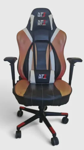 Cadeira Gamer DT3 Sports Bullet Orange com almofadas e reclinação até 180°