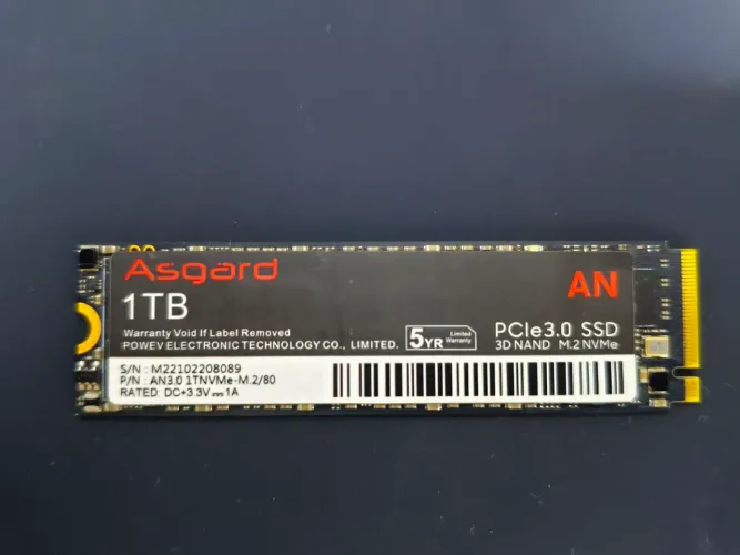 Asgard An3.0 1tb Ssd Nvme Pcie 3.0 M.2 3000mb/s