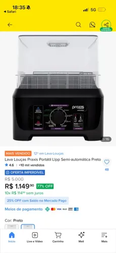 máquina de lavar louça praxis