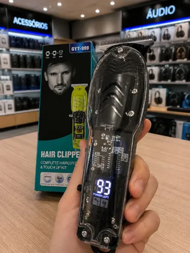 Dia dos Pais Máquina de Corta Cabelo Barba Recarregável
