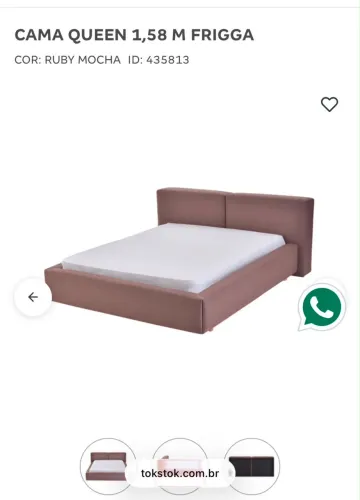 Cama + cabeceira modelo Frigga (tokstok) + Colchão
