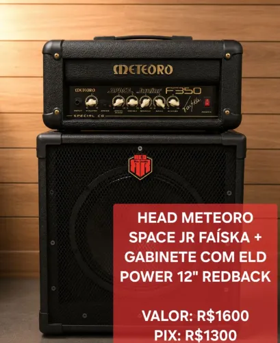 HEAD METEORO SPACE JR FAÍSKA + GABINETE ELD POWER REDBACK 12 POL 4 OHMS