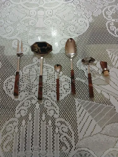 Conjunto cabo de Ágata + aço Meridional Vintage NOVO - 5 Peças+Batoque