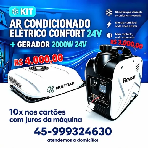 Ar condicionado elétrico para caminhão 