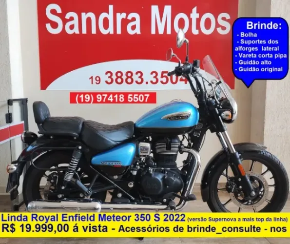 Linda Royal Enfield Meteor 350 S -( Supernova) 2022- a mais top da categoria R$ 19.999,00