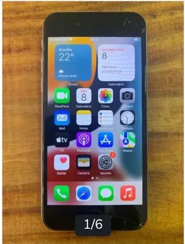iPhone 6s 32GB Cinza - Tela e bateria NOVAS - 100%