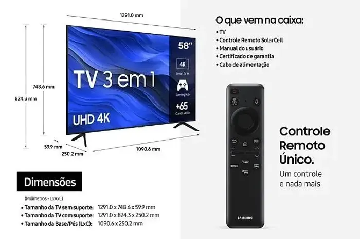 TV Samsung Smart 58' - OPORTUNIDADE