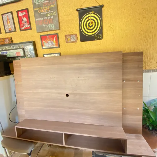 Painel Tv 55? Rack Madeira 1,90x1,10