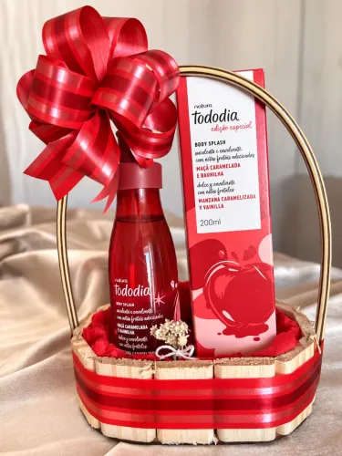 Presente Natura Body Splash maça caramelada e baunilha