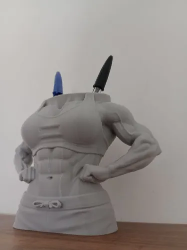 Porta Canetas 3d Mulher Forte Academia Crossfit