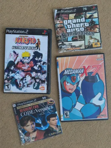 12 jogos PS2 com RE Code V, Naruto, GTA, DBZ e mais