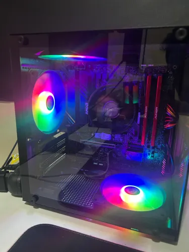 Vendo PC gamer com placa mãe Asus A520 tuff gamer plus ii AMD ryzen 5600gt 16 de RAm