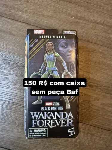 Nakia Marvel legends com caixa sem peça Baf 
