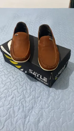 Mocassim Sayle Footwear Couro Legítimo N°38/39 - NOVO na Caixa