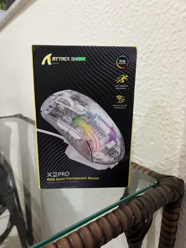 MOUSE GAMER SEM FIO ATTACK SHARK X2 PRO SILENCIOSO RGB - LACRADO