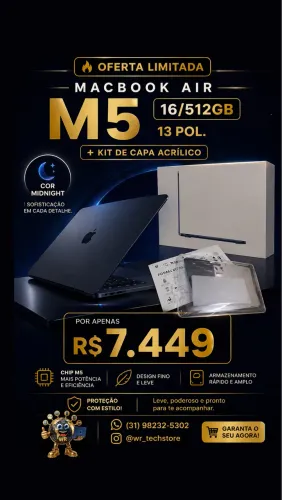 MacBook Air M5 MIDNIGHT + KIT CAPA