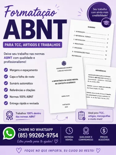 Formatação ABNT para TCC, Artigos e Trabalhos