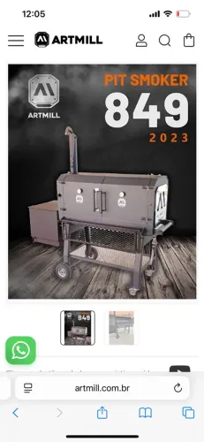 Defumadora(pit smoker) 849 artmill