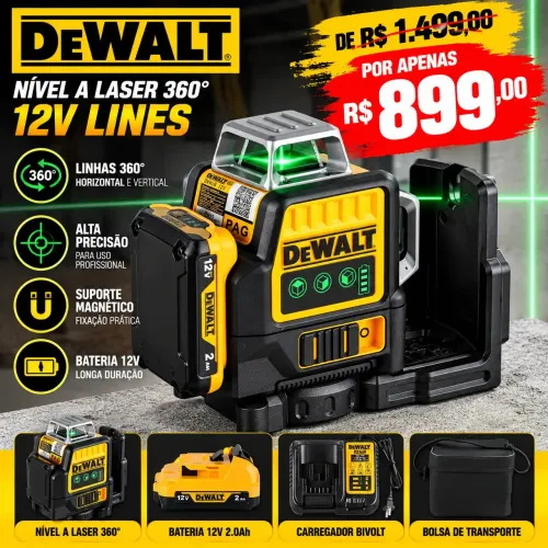 Nível a laser 360 12 linhas dewalt