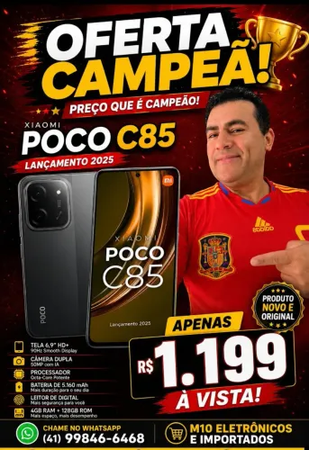 Celular poco c85 256gb 8gb novo lacrado