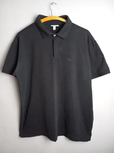 Polo Lacoste Original GG Preta Regular Fit
