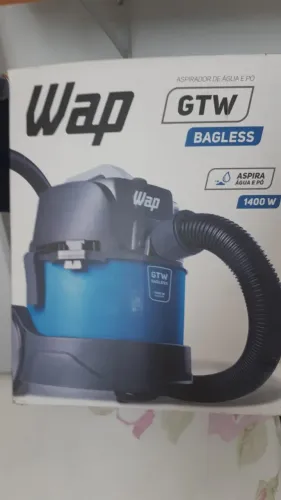 Aspirador de Pó e Água WAP GTW Bagless com Bocal de Sopro e 1400W de Potência